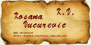 Kosana Vučurević vizit kartica